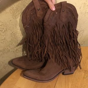 Liberty Black fringe boots